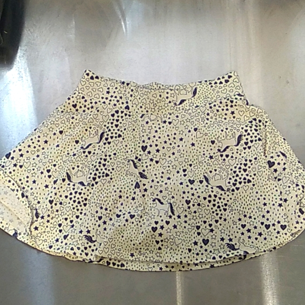 Cotton/polyester skirt with built in shorts